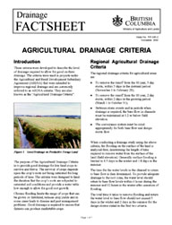 Agricultural drainage criteria