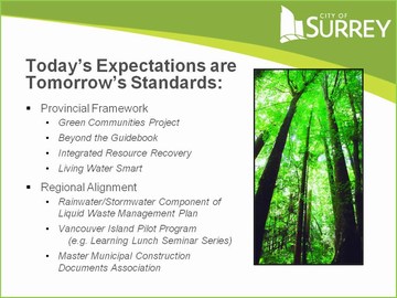 Surrey wbm forum -  expectations to standards