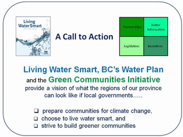 Living water smart & building greener communities - call to action