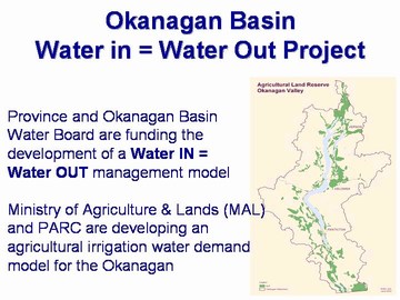 Slide 12 - okanagan water balance project,  2007 penticton conference  