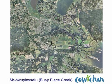 Cowichan seminar #3 - busy place creek aerial (360p)