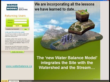 2008 learning lunch pilot - new water balance model