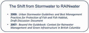 DFO guidelines - shift from stormwater to rainwater