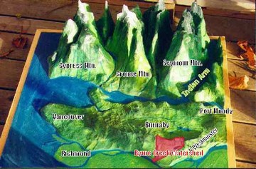 Byrne creek streamkeepers society - relief map