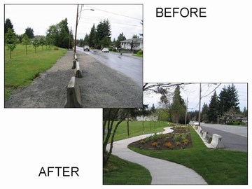 Delta - before & after photos for 86 avenue swale & infiltration galllery