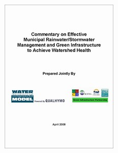 Commentary on effective rainwater mgmt - april. 2008 (300p)