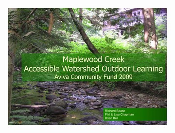 Accessible watershed outdoor learning