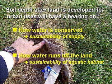Soil depth and water sustainability