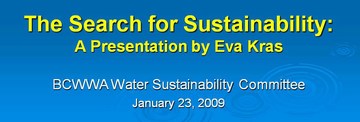 Eva kras - the search for sustainability
